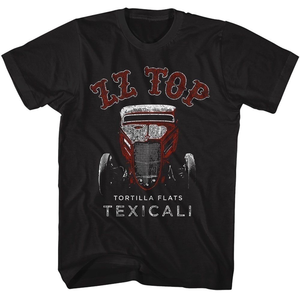 ZZ Top Tortilla Flats Classic Rock Fan Black Adult Retro T-Shirt